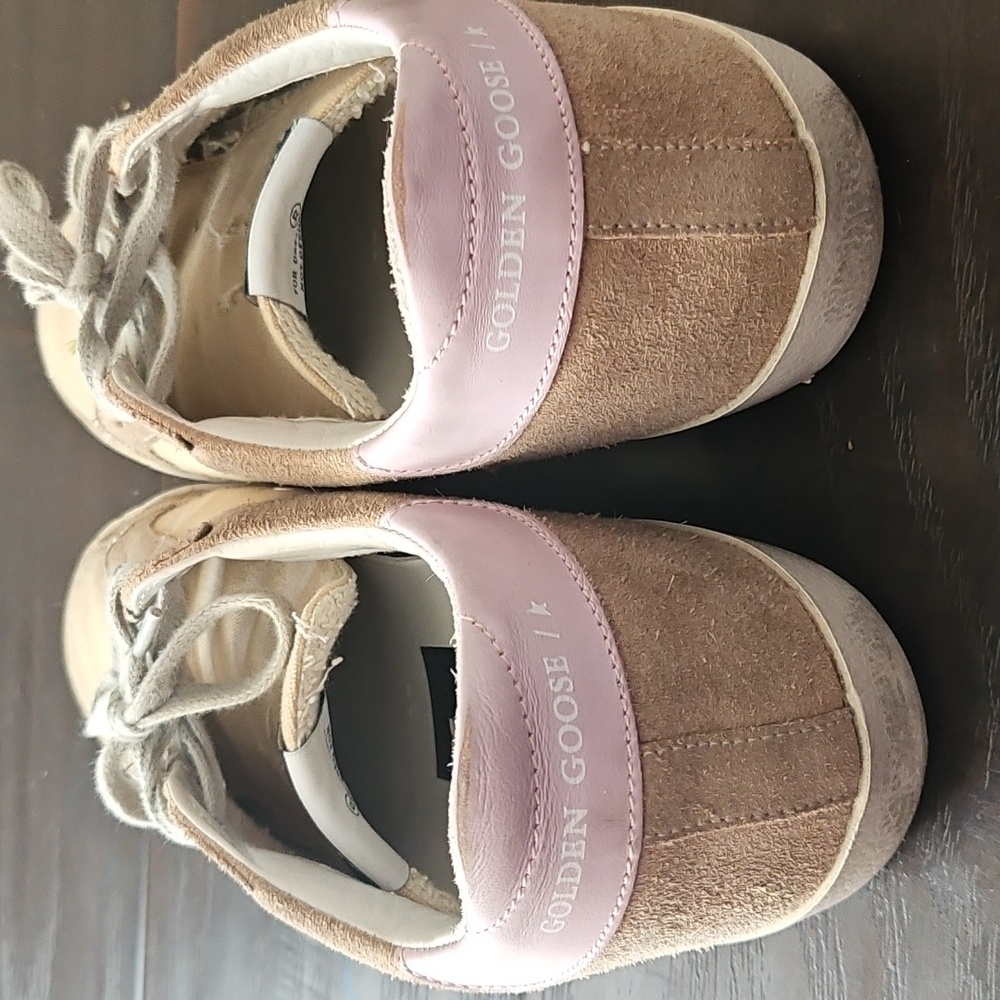 Golden Goose Superstar Tan Canvas Sneakers Size 37 - Picture 4 of 4